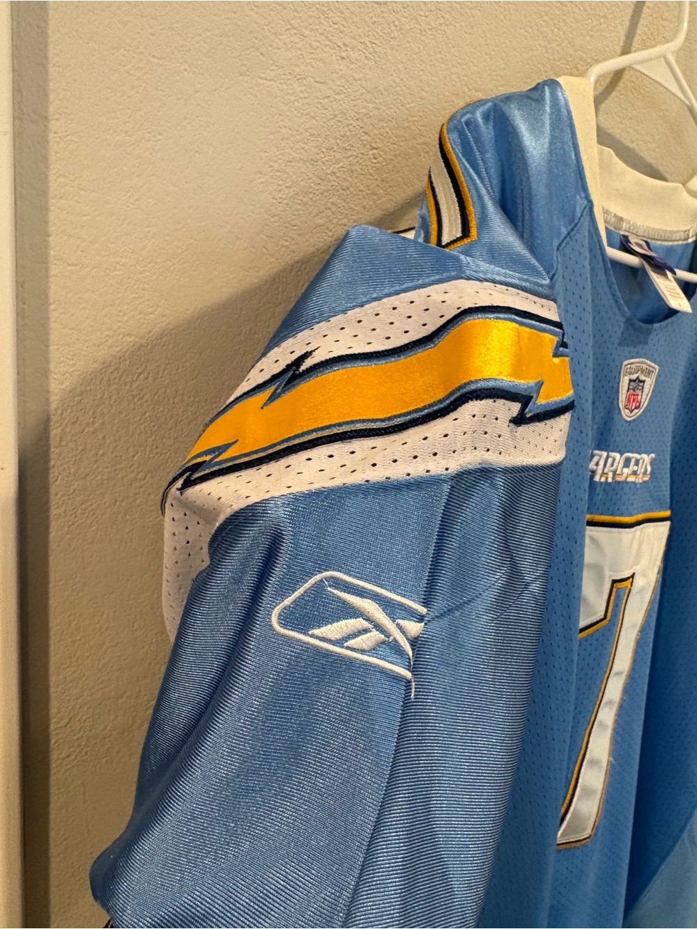 San Diego Chargers Philip Rivers on field Stitched Powder Blue Jersey Size 54 - Picture 8 of 16